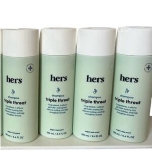 Hers Triple Threat Shampoo 6.4oz 4 Pack Thickening Napa Rose Scent NEW Sealed